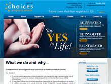 Tablet Screenshot of choices-for-life.org